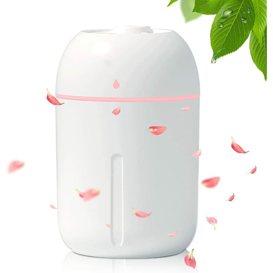 Gift - usb Ultrasonic Humidifier with 330ml Water Tank, Aroma Vaporizer, Waterless Auto Shut Off, Super Quiet, Enhance, for Car, Office, Bedroom