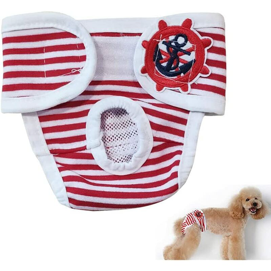 Red,Washable Dog Diapers, Reusable Female Dog Panties, Dog Sanitary Pants, Washable Dog Physiological Pants, For Female Dogs, Puppies (l)