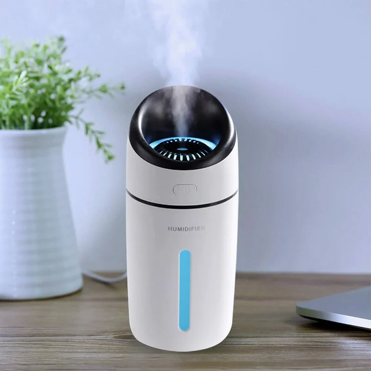 Perlerare - Humidifier, 320ml usb Ultrasonic Air Humidifier Mini Humidifier with 2 Adjustable Mist Modes, Auto Shut Off and Colorful Night Light for