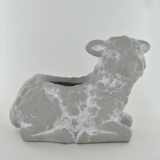 Lutie Lamb Resin Statue Planter