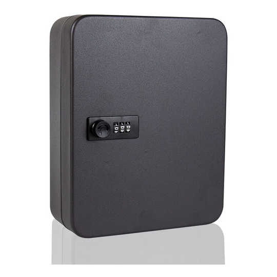 Steel Key Cabinet Security Box Wall Mount with Combination Lock and Radom Color Key Tags-Holds 20 Keys
