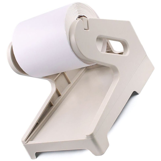 Shipping Label Holder for Rolls and Fan-fold Stack Labels Paper Holder Bracket Stand Work with Desktop Thermal Shipping Label Printer,model:White