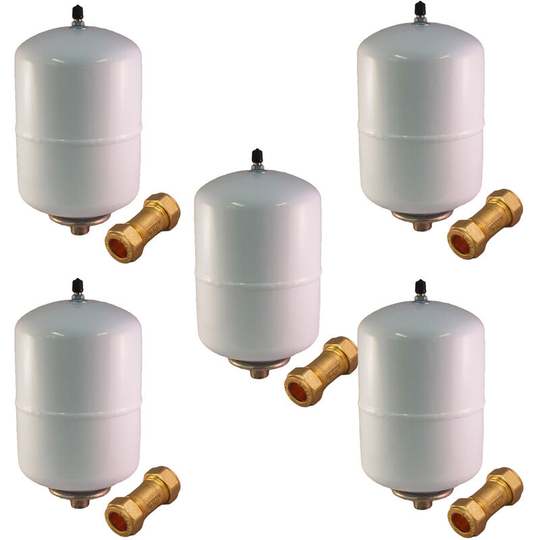 5 x 2 Litre Water Heater Expansion Vessel & 15mm Check Valve Kit a Alternative