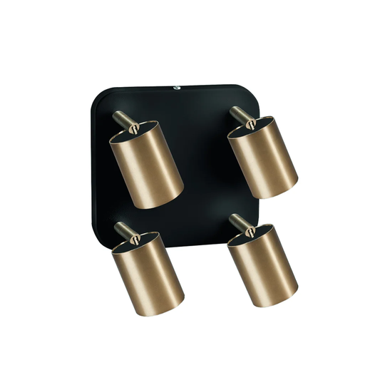Salazar 4 - Light Black/Gold Wall Spotlight