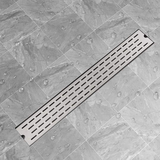 Linear Shower Drain Line 830x140 mm Stainless Steel VD04359 - Hommoo