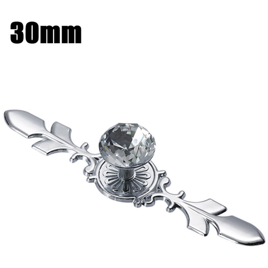 Superseller - Cabinet Pulls Knob Crystal Glass Ball Handles Diamond Shape Wardrobe Handles Cabinet Hardware 25-40mm, 30mm - 30mm