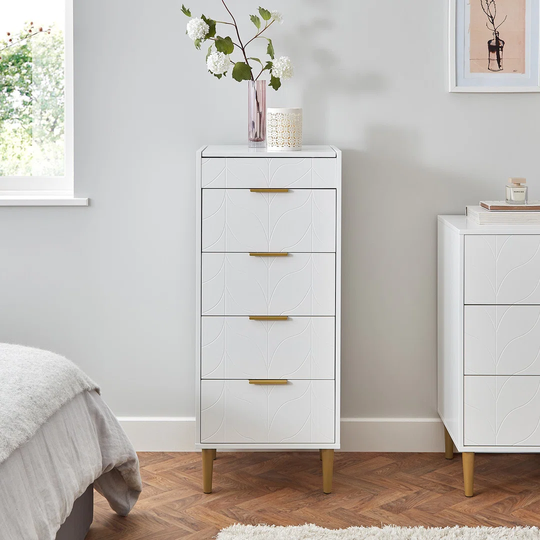 Flloyd 4 Drawer 46Cm W Tallboy with Mirror