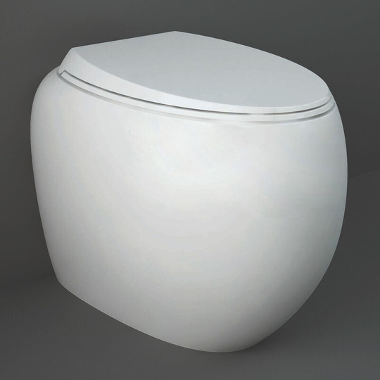 Rak Cloud Rimless Back to Wall Toilet with Urea Soft Close Seat - Matt White