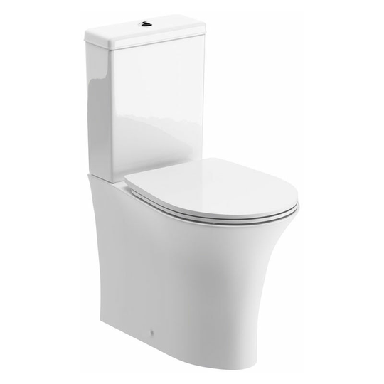 Signature Sandro Close Coupled Rimless Toilet with Push Button Cistern - Soft Close Seat