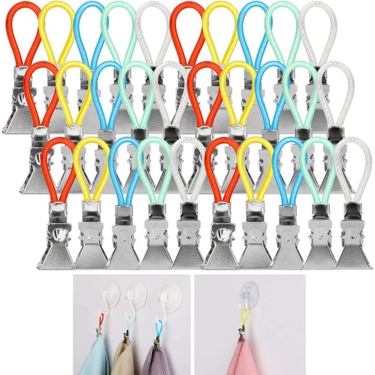 13treize - 30-Pack) Kitchen Towels Clip, Tea Towel Holder Clips,Cloth Hook Clip Hangers for Home Kitchen Bathroom Cupboards Hanging Towels