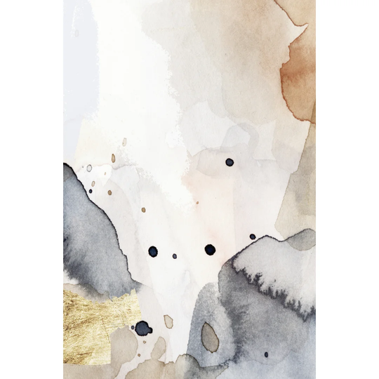 Indigo Blush and Gold II by Victoria Barnes - Wrapped Canvas Painting Print