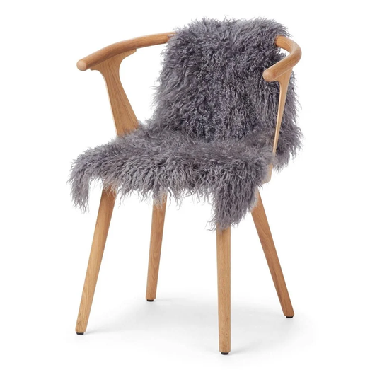Handmade Sheepskin Dark Grey Rug