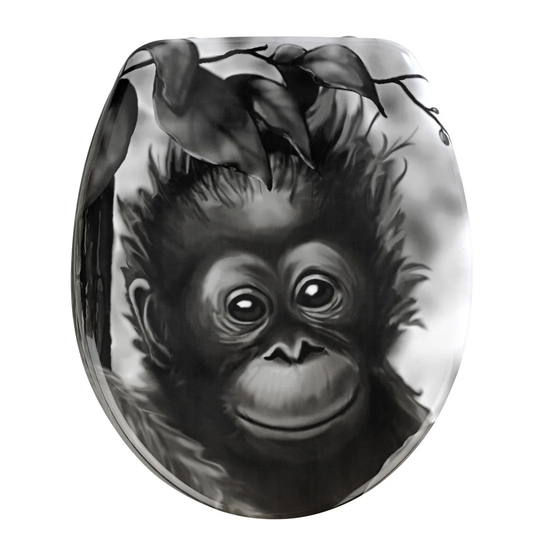 Monkey Aalaiyah Elongated Toilet Seat