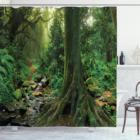 Baban Polyester Shower Curtain Set