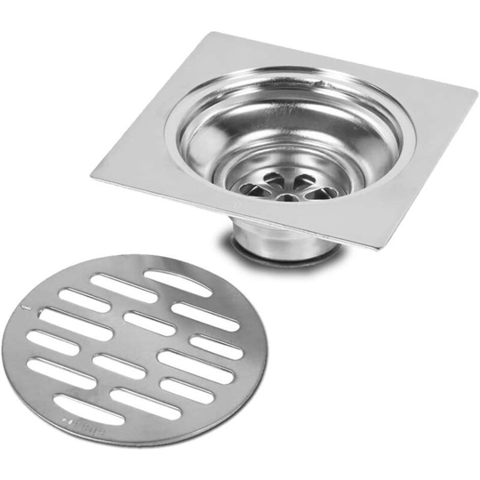 Thickened stainless steel floor drain - Bathroom deodorant, square shower drain pipe 100*100mm