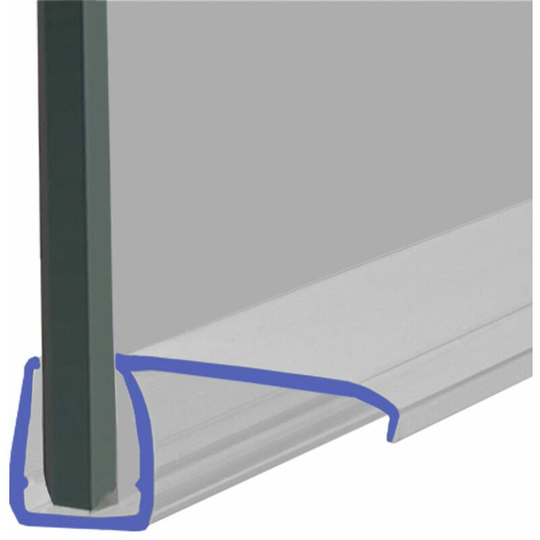 Shower Seal for Screens, Doors or Panels | Fits 4, 5 or 6mm Glass | For When There Is No Gap | SEAL072 (140cm) - Clear