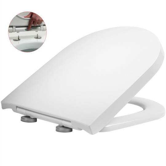 Roper Rhodes d Shaped Soft Close Toilet Seat - Top Fix Quick Release Easy Clean