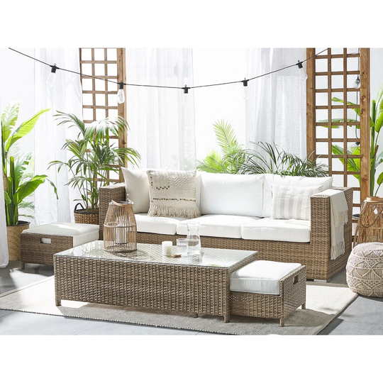 Canandaigua 3 Seater Rattan Sofa Set