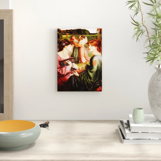 'The Brower Meadow' by Dante Gabriel Rossetti graphic art