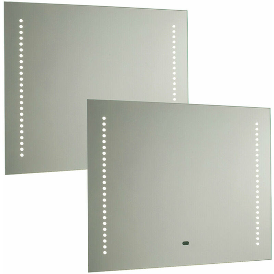 2 pack IP44 led Bathroom Mirror 50cm x 60cm Vanity Light ir Switch Shaver Socket