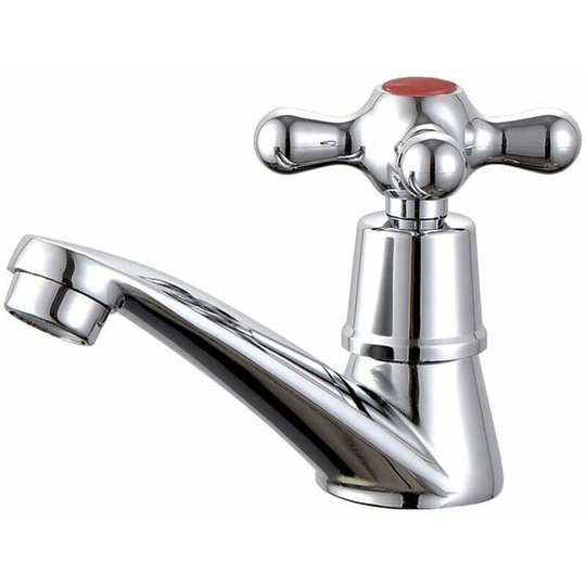 Single Cold Water Faucet Water Faucet, Single Chrome Cold Faucet Basin Water Faucet, for Home Bathroom Toilet Wash Basin Kitchen Basin