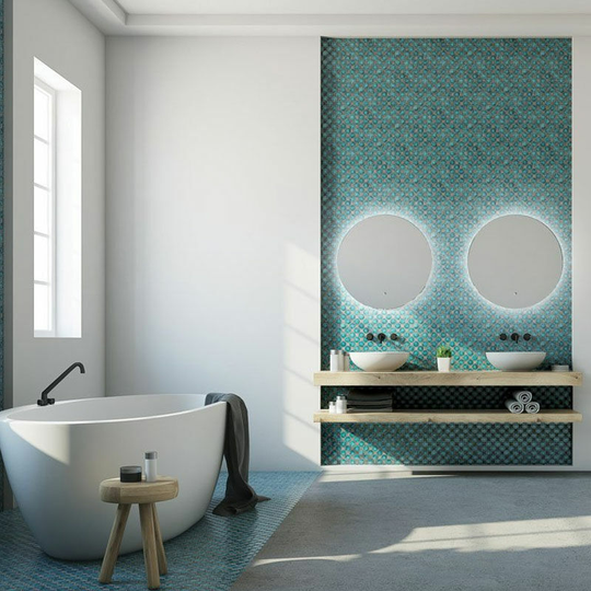 Theme 60 Round led Bathroom Mirror 600mm Diameter - HIB