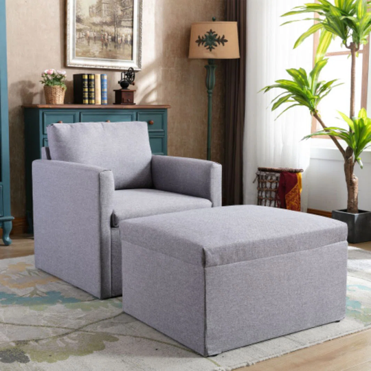 Sieghart Armchair and Footstool