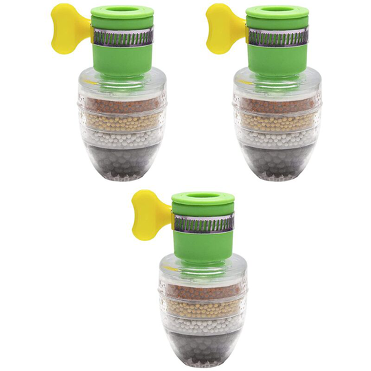 Dksfjkl - 3 Pcs Activated Carbon Faucet Water Filter Universal Interface Home Kitchen Faucet Water Purifier Faucet Filter Cartridge Water Filter