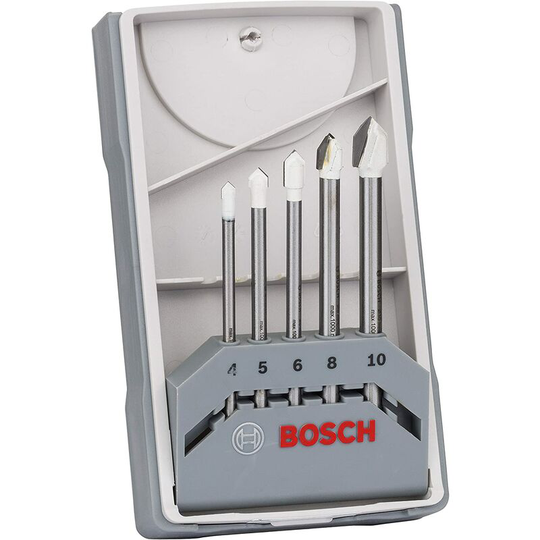 Professional 5 Piece Tile Drill Bit Set CYL-9 Ceramic (For Tile Ceramic Porcelain Drill Accessories)