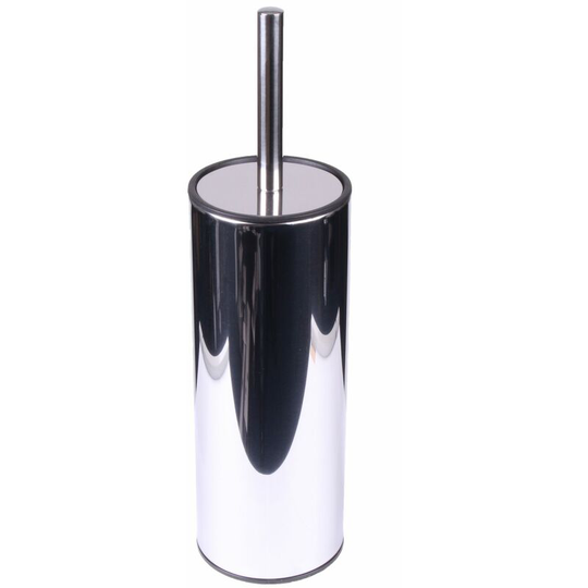 Nexus Freestanding Toilet Brush Holder with Curved Brush, Mirror Finish - Mirror