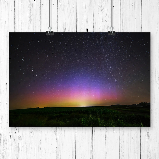 'Landscape View of Space from Earth' Graphic Art