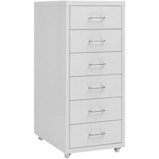 Mobile File Cabinet Grey 28x41x69 cm Metal vidaXL - Grey