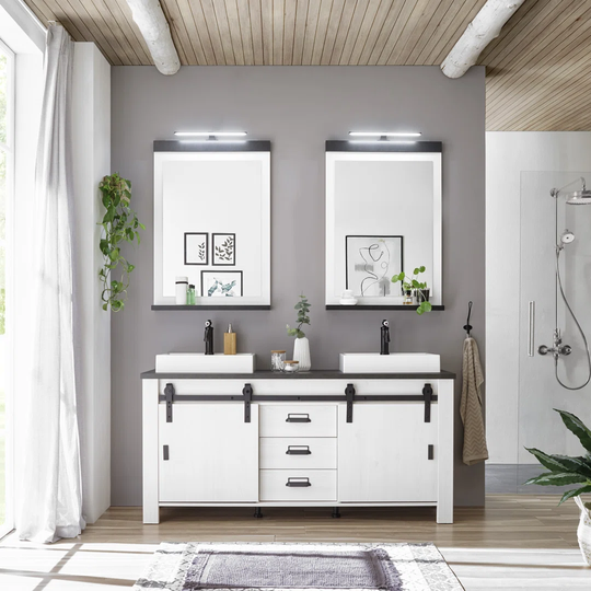 Jackeline 3 Piece 1640mm Vanity & Mirror Sets