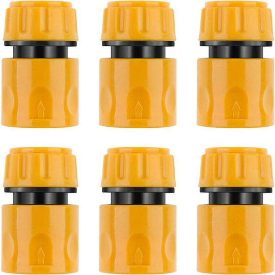 6 Pieces Male Hose Connector Extension for Garden Hose Pipe Joint (Quick Connector)