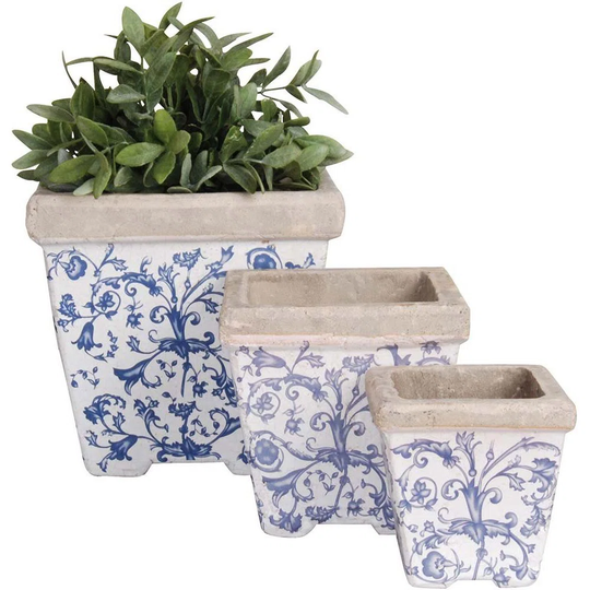 Patina Ceramic Pots (Set Of 3)