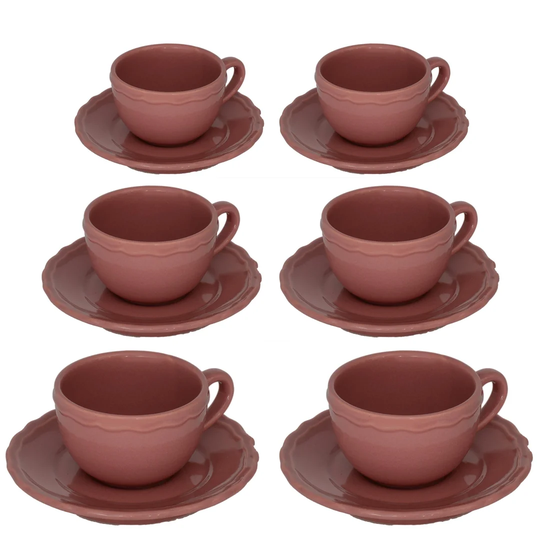 Caine 6 Piece Teacup & Saucer Set