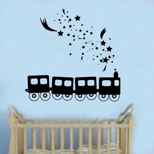 Baby Dreams Train Decal Wall Sticker