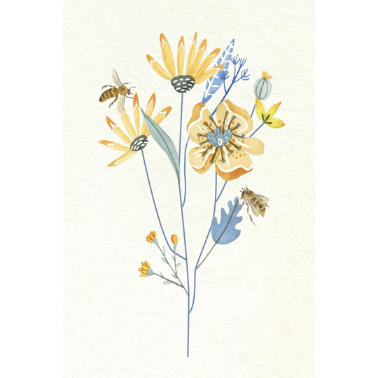 Honey Bees I - Wrapped Canvas Art Prints