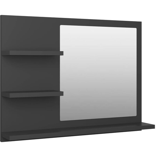 Vidaxl - Bathroom Mirror Grey 60x10.5x45 cm Engineered Wood Grey