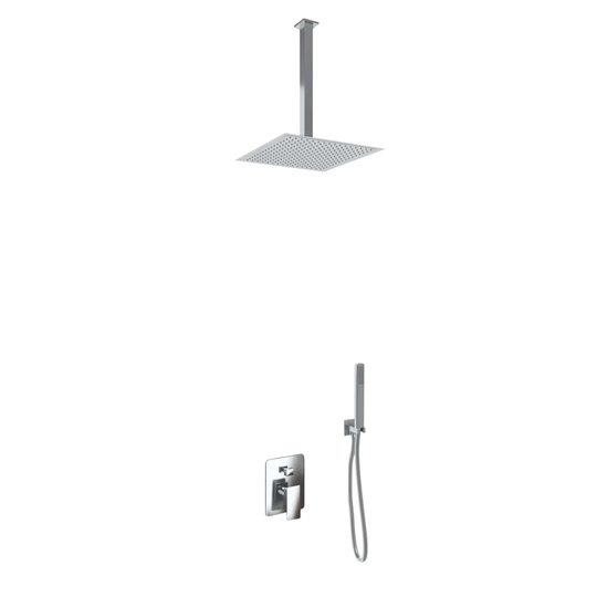Stainless Steel Dual Shower Head - Square