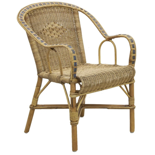 Armchair In Manau And Rattan Victor