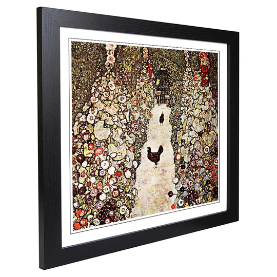 Garden with Chickens and Roosters by Gustav Klimt Framed Painting Print