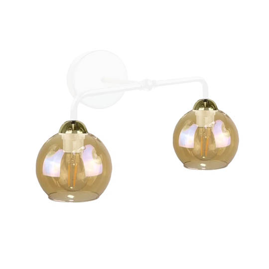 Oridatown 2 - Light White/Gold Armed Sconce