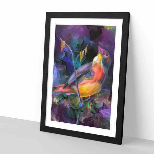 Bird Colourful Abstract Framed Graphic Art
