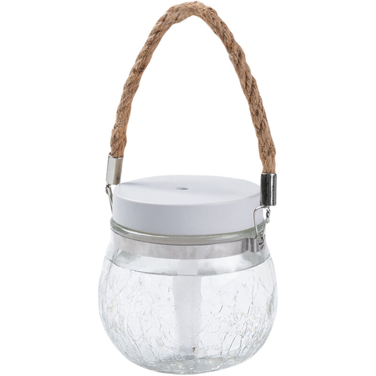 Superseller - 400mL Mason Jar Humidifier Glass Mist Humidifier With 7-Color Night Light Rope Handle Essential Oil Diffuser, White - White