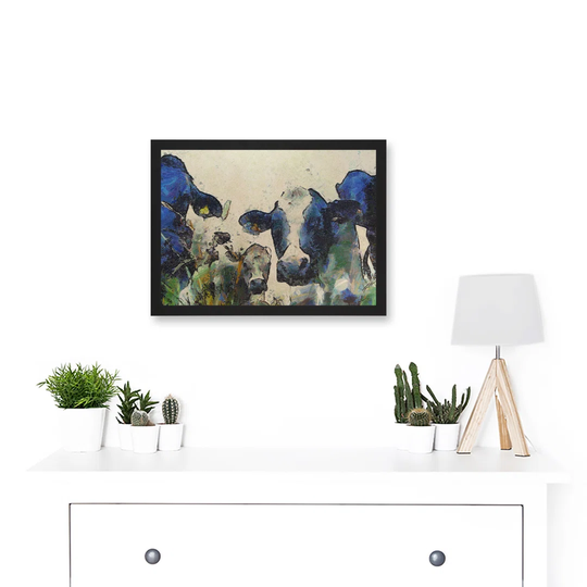 Nature Cow Cattle Farm Animal - Picture Frame Painting