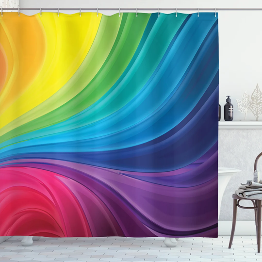 Bodee 13 Piece Polyester Shower Curtain Set