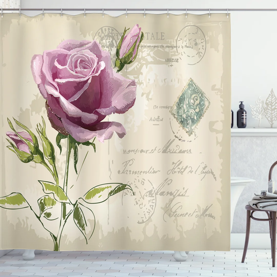 Birpal 13 Piece Polyester Shower Curtain Set