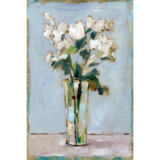 White Floral Arrangement I by Ethan Harper - Wrapped Canvas Painting