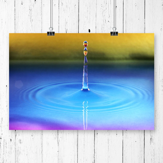 'Water Droplet Rain Abstract' Graphic Art